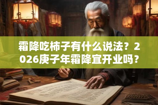 霜降吃柿子有什么说法？2026庚子年霜降宜开业吗？