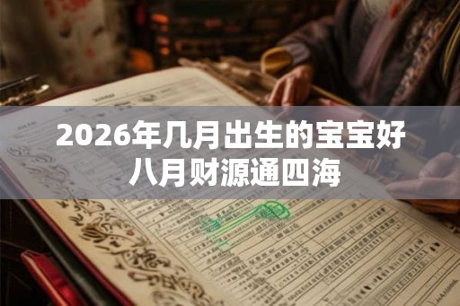 2026年几月出生的宝宝好 八月财源通四海