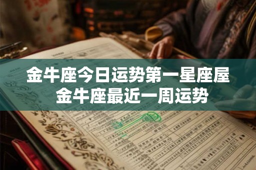 金牛座今日运势第一星座屋  金牛座最近一周运势