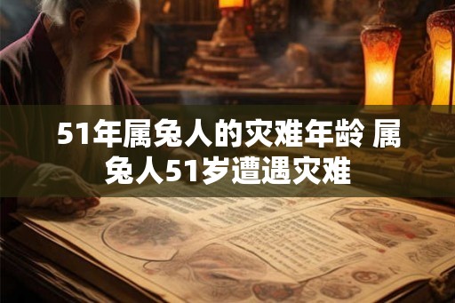 51年属兔人的灾难年龄 属兔人51岁遭遇灾难