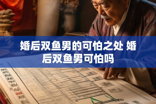 婚后双鱼男的可怕之处 婚后双鱼男可怕吗