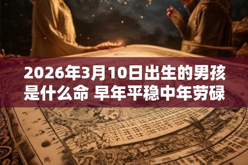 2026年3月10日出生的男孩是什么命 早年平稳中年劳碌