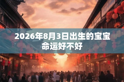 2026年8月3日出生的宝宝命运好不好