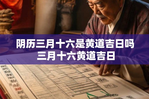 阴历三月十六是黄道吉日吗 三月十六黄道吉日 阴历三月十六是黄道吉日吗 三月十六黄道吉日