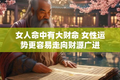 女人命中有大财命 女性运势更容易走向财源广进 女人命中有大财命 女性运势更容易走向财源广进