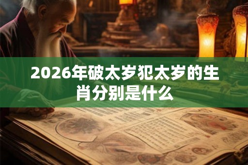 2026年破太岁犯太岁的生肖分别是什么