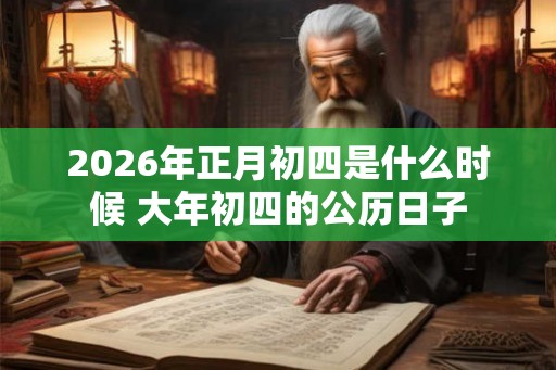 2026年正月初四是什么时候 大年初四的公历日子