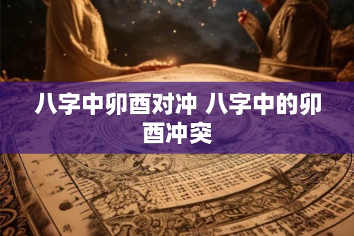 八字中卯酉对冲 八字中的卯酉冲突 八字中卯酉对冲 八字中的卯酉冲突
