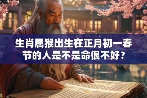 生肖属猴出生在正月初一春节的人是不是命很不好？