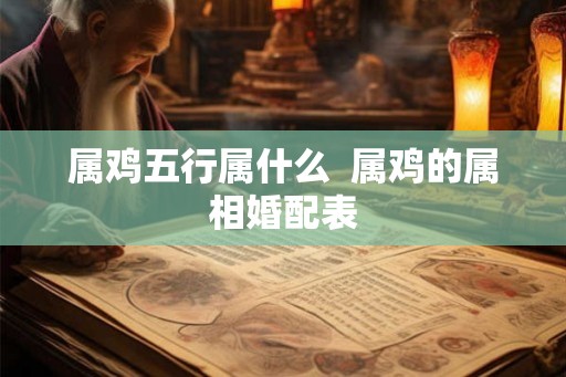 属鸡五行属什么  属鸡的属相婚配表