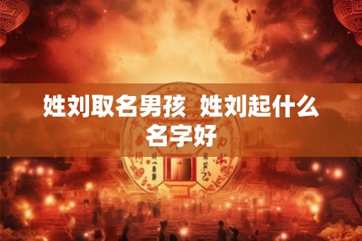 姓刘取名男孩  姓刘起什么名字好