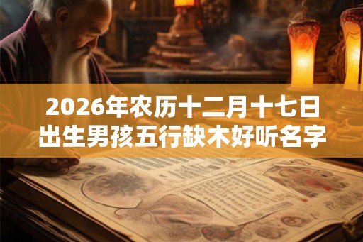 2026年农历十二月十七日出生男孩五行缺木好听名字推荐 2026年农历十二月十七日出生男孩五行缺木好听名字推荐