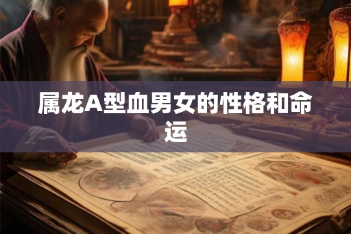 属龙A型血男女的性格和命运 属龙A型血男女的性格和命运