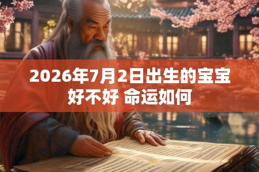 2026年7月2日出生的宝宝好不好 命运如何 2026年7月2日出生的宝宝好不好 命运如何
