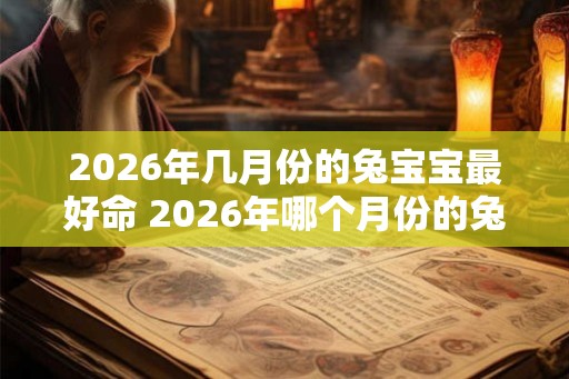 2026年几月份的兔宝宝最好命 2026年哪个月份的兔宝宝最吉祥