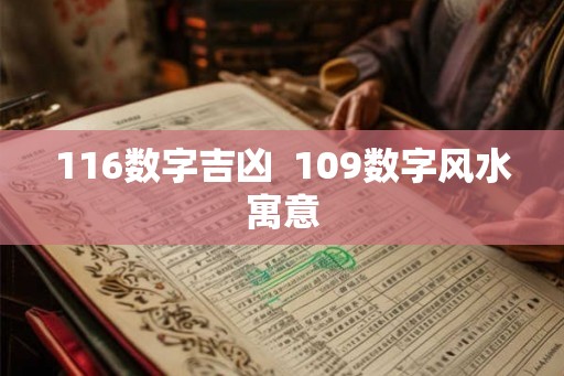 116数字吉凶  109数字风水寓意