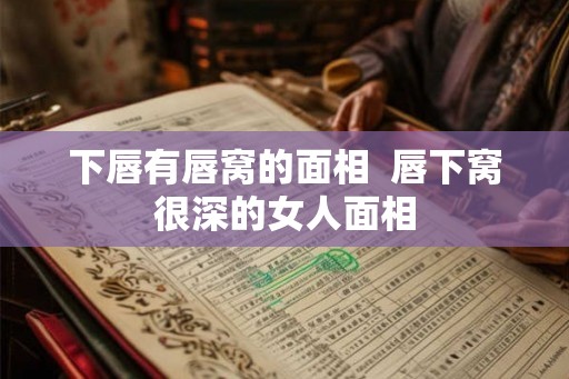 下唇有唇窝的面相  唇下窝很深的女人面相