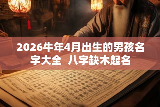 2026牛年4月出生的男孩名字大全  八字缺木起名