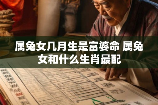 属兔女几月生是富婆命 属兔女和什么生肖最配