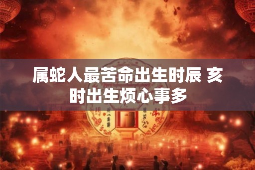 属蛇人最苦命出生时辰 亥时出生烦心事多 属蛇人最苦命出生时辰 亥时出生烦心事多