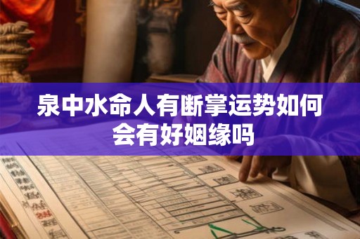 泉中水命人有断掌运势如何 会有好姻缘吗