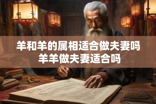 羊和羊的属相适合做夫妻吗 羊羊做夫妻适合吗