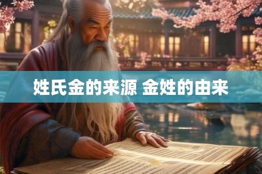 姓氏金的来源 金姓的由来
