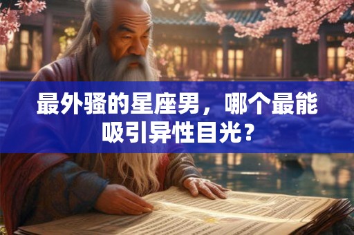 最外骚的星座男，哪个最能吸引异性目光？
