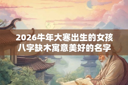 2026牛年大寒出生的女孩八字缺木寓意美好的名字