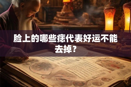 脸上的哪些痣代表好运不能去掉？
