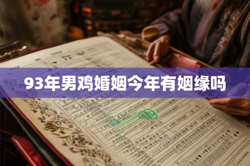 93年男鸡婚姻今年有姻缘吗