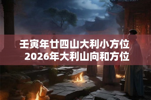 壬寅年廿四山大利小方位  2026年大利山向和方位