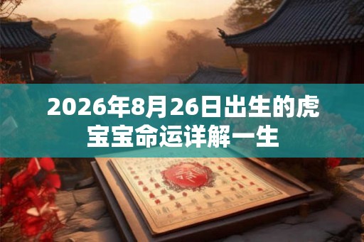 2026年8月26日出生的虎宝宝命运详解一生