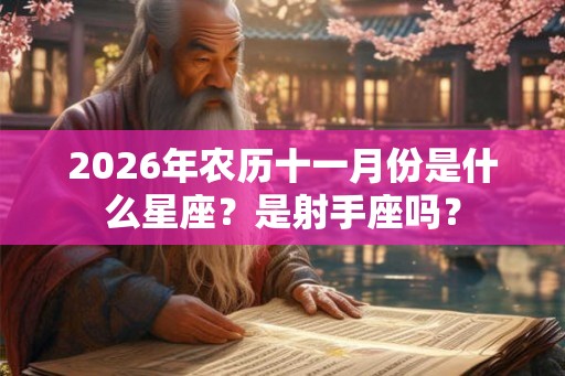 2026年农历十一月份是什么星座？是射手座吗？