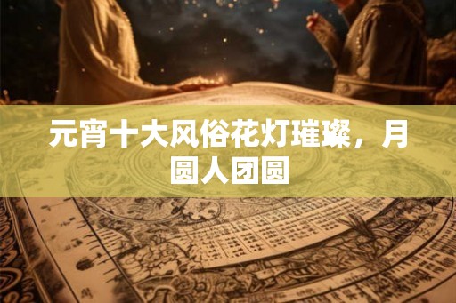 元宵十大风俗花灯璀璨，月圆人团圆
