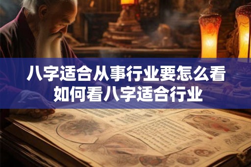 八字适合从事行业要怎么看 如何看八字适合行业