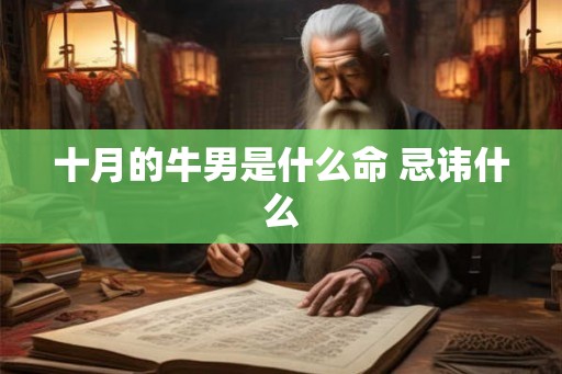 十月的牛男是什么命 忌讳什么