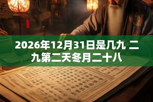 2026年12月31日是几九 二九第二天冬月二十八 2026年12月31日是几九 二九第二天冬月二十八