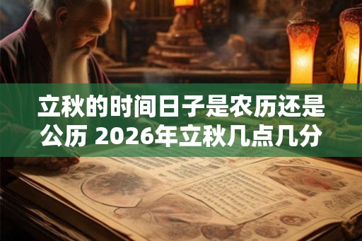 立秋的时间日子是农历还是公历 2026年立秋几点几分