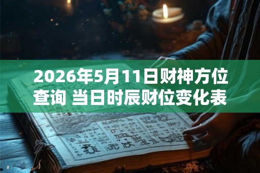 2026年5月11日财神方位查询 当日时辰财位变化表 2026年5月11日财神方位查询 当日时辰财位变化表