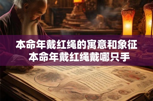本命年戴红绳的寓意和象征  本命年戴红绳戴哪只手