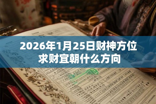 2026年1月25日财神方位 求财宜朝什么方向