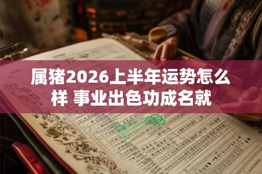 属猪2026上半年运势怎么样 事业出色功成名就 属猪2026上半年运势怎么样 事业出色功成名就