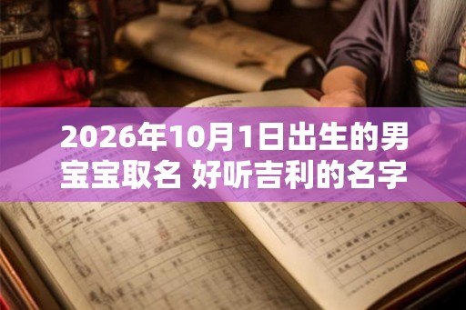 2026年10月1日出生的男宝宝取名 好听吉利的名字