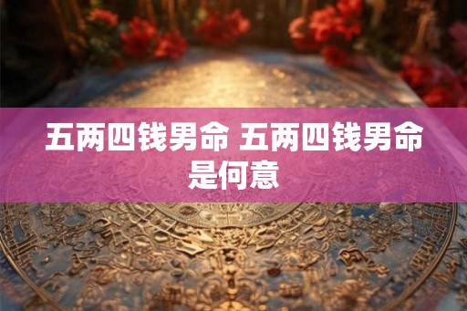 五两四钱男命 五两四钱男命是何意