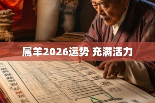 属羊2026运势 充满活力