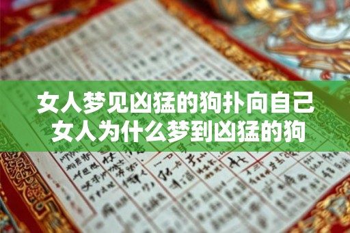 女人梦见凶猛的狗扑向自己 女人为什么梦到凶猛的狗扑向自己