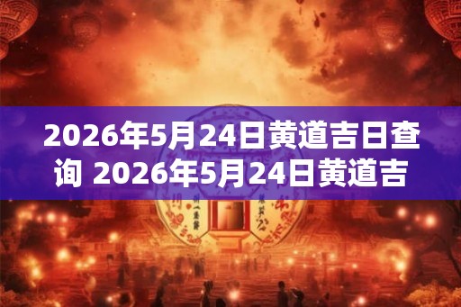2026年5月24日黄道吉日查询 2026年5月24日黄道吉日是什么时候