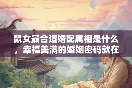 鼠女最合适婚配属相是什么，幸福美满的婚姻密码就在这里！