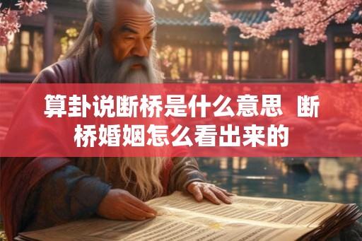 算卦说断桥是什么意思  断桥婚姻怎么看出来的